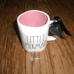 Rae Dunn Large Ceramic Coffee / Tea Mug "Little Mermaid" Disney Princess